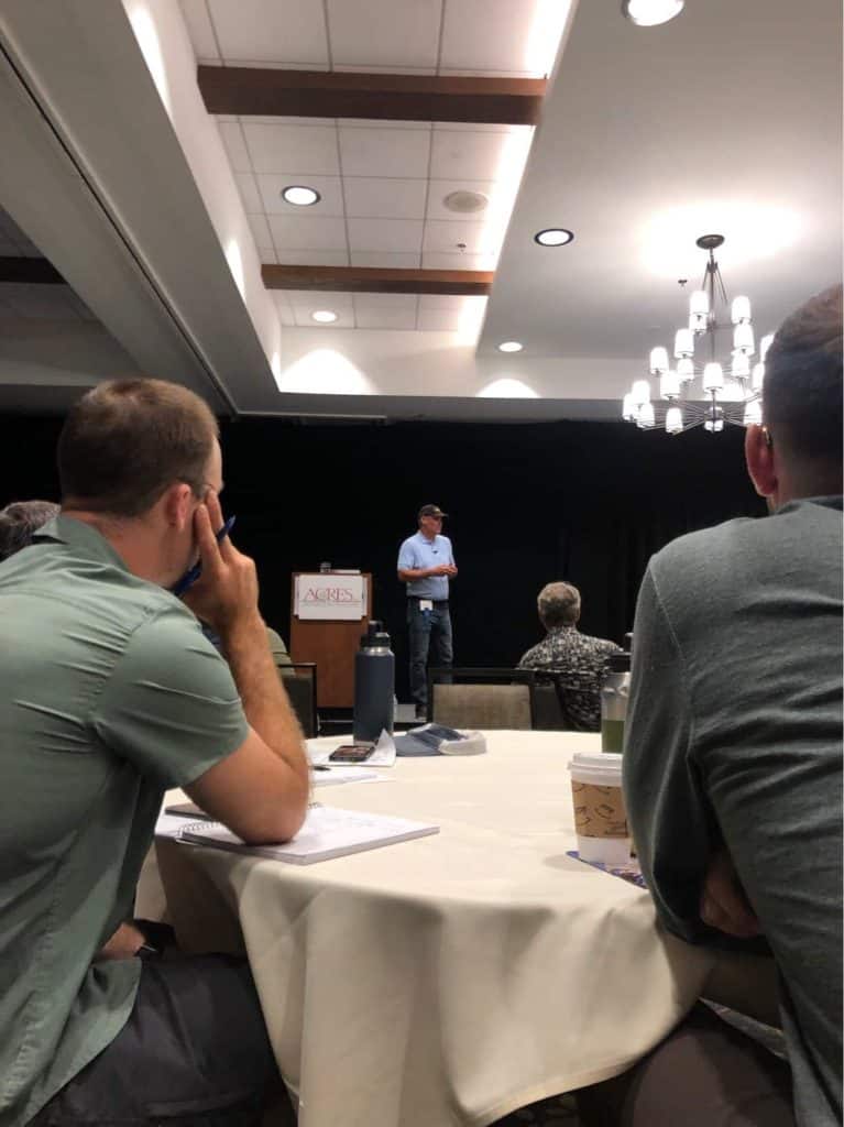 Rick Clark delivering the keynote presentation at the 2022 Healthy Soil Summit.