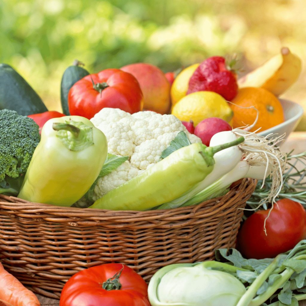 vegetables in a basket