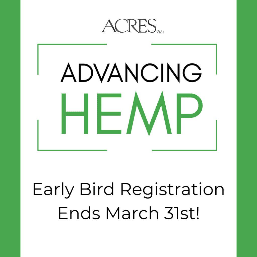 Advancing Hemp 2021 early bird deadline