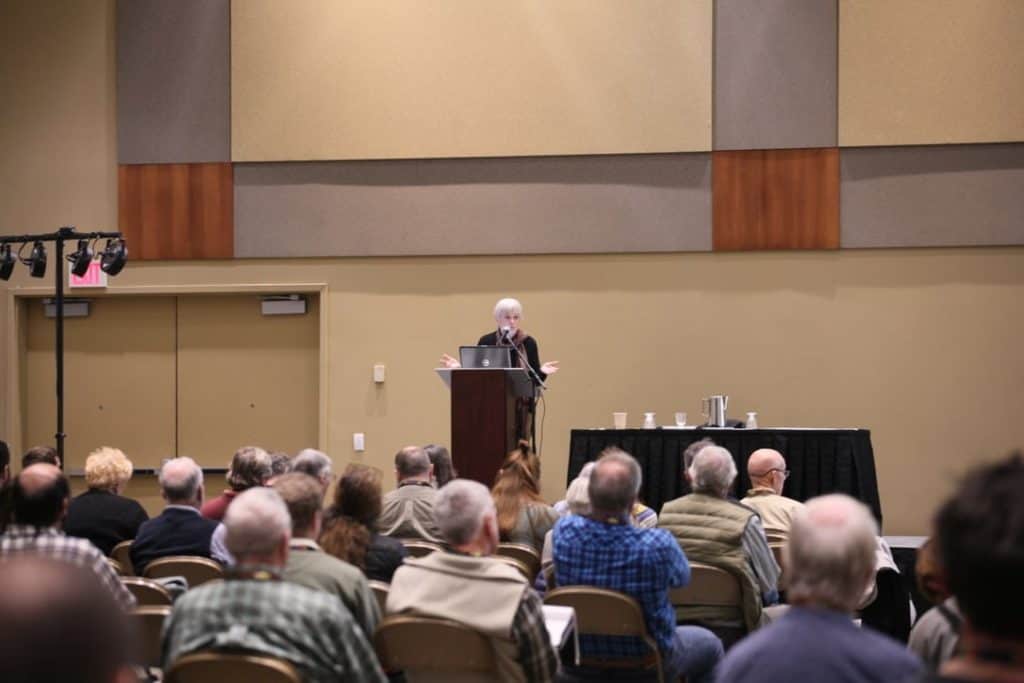 Dr. Judith Fitzpatrick presents at the Eco-Ag Conference.